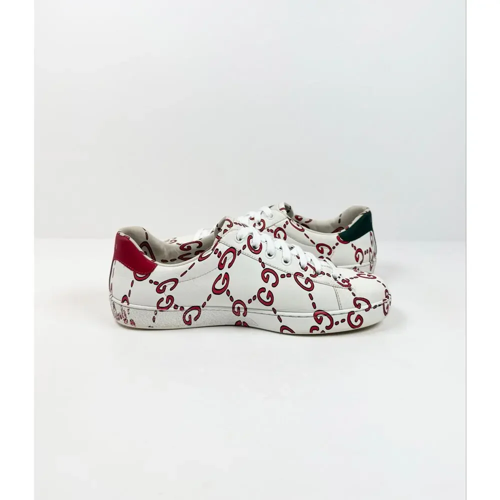 Size 7.5US - Gucci ace monogram ghost